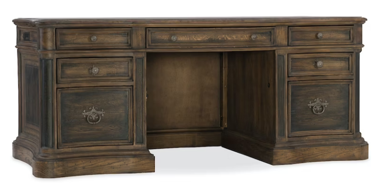 Hooker Furniture Home Office St. Hedwig Executive Desk, Hill Country