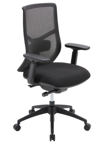 OfficeSource Starlight High Back Luxe Task Chair with Black Frame and Seat Slider