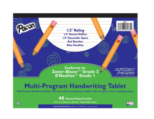 Pacon Multi-Program Handwiting Tablet