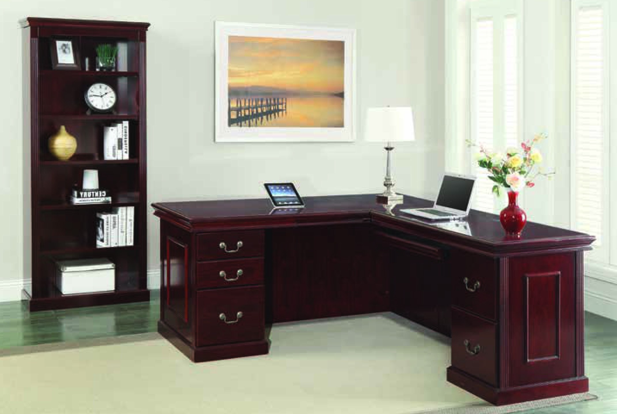 Townsend Collection L Shape Desk & Return