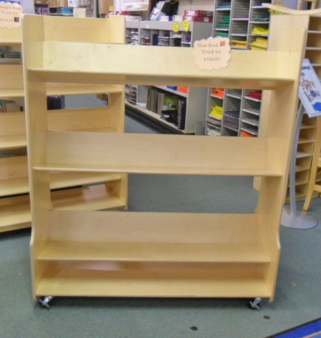Wood Designs Wd95440 Book Display Cart, Tilted Shelf Bookcase