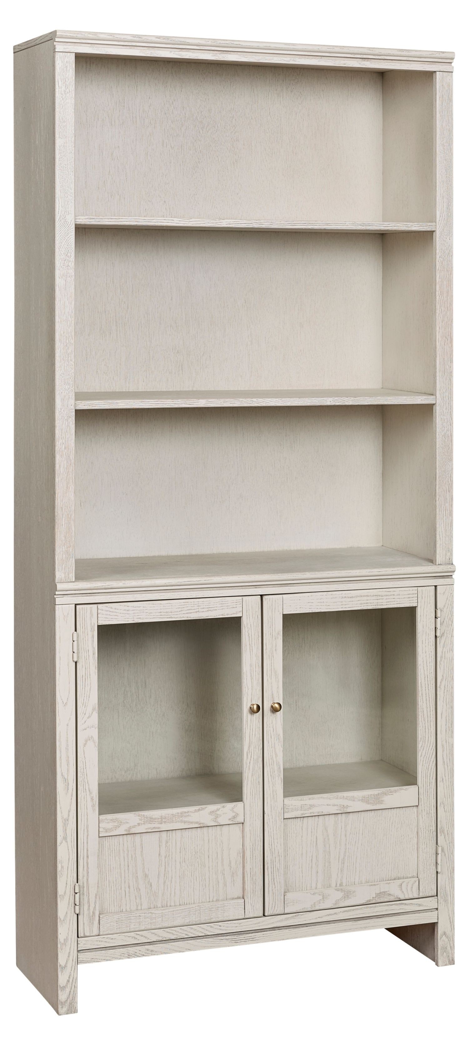 Sandro Bookcase w/2 Doors by Aspenhome, Brushed White 