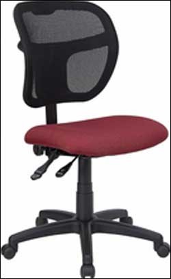 Burgundy Fabric & Mesh Task Chair