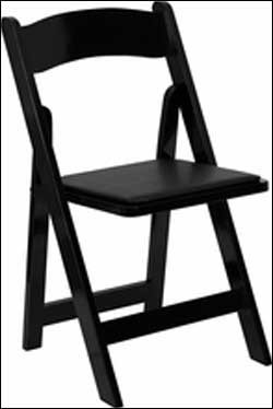 HERCULES Black Wood Folding Chair