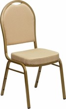 Beige Fabric Banquet Chair