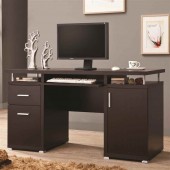 Contemporary Computer Desk, Cappuccino or White