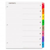 Sparco Color Coded Indexing System 8 tab