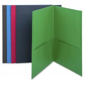  Business Source Double Pocket Portfolio Assorted Colors 25 PK