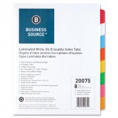 Business Source Laminated Tab Index 8 tab