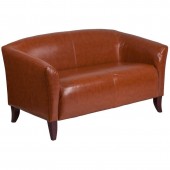 HERCULES Imperial Series Cognac LeatherSoft Loveseat