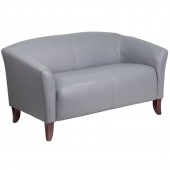 HERCULES Imperial Series Gray LeatherSoft Loveseat 