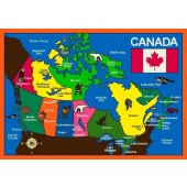 Oh Canada Flag and Map of Canada 1426 by Joy Carpets