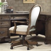 Round Back Upholstered Desk Chair Belmeade Collection by Riverside Furniture