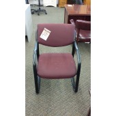 Closeout Burgundy Fabric Guest Chair