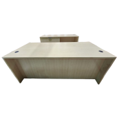 Used Laminate Desk Shell and Credenza Set