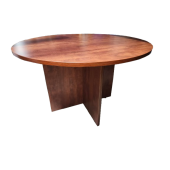 Used Cherry Laminate 4' Round Conference Table