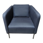 Used Slate Blue Club Chair 