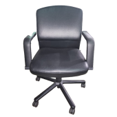 Used Black Faux Leather Conference Chair