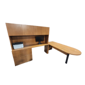 Preowned L-Shaped Desk with Hutch