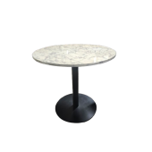 Preowned Faux Marble-Top Pedestal Table