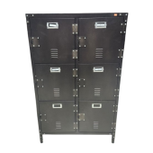 Preowned Metal Storage Locker, Dark Gray
