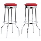 Cleveland Collection Chrome Plated Soda Fountain Bar Stool, set of 2