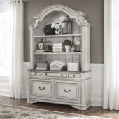 Magnolia Manor Home Office Credenza - Shown here with optional hutch, sold separately