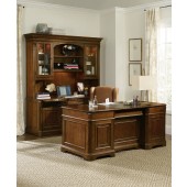 Brookhaven Collection Executive Desk #281-10-583, shown with matching computer credenza and hutch, each sold separately