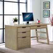 Single pedestal desk sun-drenched Acacia finish #28130