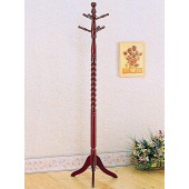 Coat Rack with Twisted Post Cherry or Oak 3058