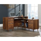 Grand Walnut L-Shaped Desk