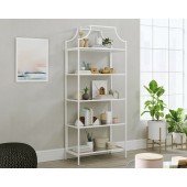 Anda Norr 5-Shelf Metal & Glass Bookcase by Sauder, 425786