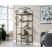 International Lux 5-Shelf Metal & Glass Display Bookcase by Sauder, 426168