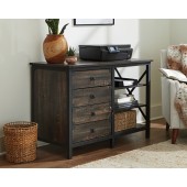 Steel River Industrial Metal & Wood Credenza with Drawers by Sauder, 427849 