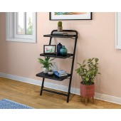 Sauder Select Collection Black 3-Tier Leaning Bookshelf, 427885