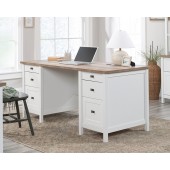 Cottage Road ® Collection White Executive Pedestal Desk with Drawers by Sauder, 430227