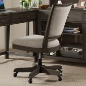 Vogue Collection Upholstered Desk Chair - Umber finish