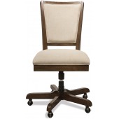 Vogue Collection Upholstered Desk Chair - Plymouth Brown Oak finish