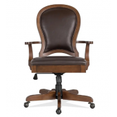 Clinton Hill Round Back Leather Desk Chair by Riverside #47239