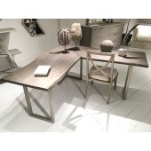 Waverly Collection L Shape Desk - Sand Blasted Gray Finish