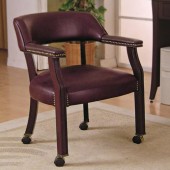 Bankers Chair with Casters Burgundy #515B