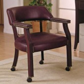 Bankers Chair with Casters Burgundy #515B
