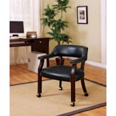 Bankers Chair with Casters Black