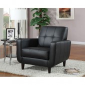 Vinyl Accent Chair, Black