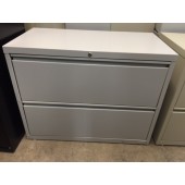 Closeout Two Drawer 42"W Light GrayTwo Drawer Lateral File
