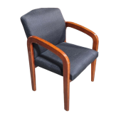 Preowned Guest Chair, Cherry and Black