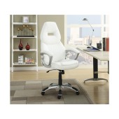 Silver Leather Office Chair