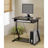 Small Contemporary Computer Desk with Keyboard Tray