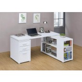 Yvette Collection Office Desk, White