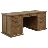 Altidore 68-inch 7-drawer Executive Home Office Desk, Distressed Brown